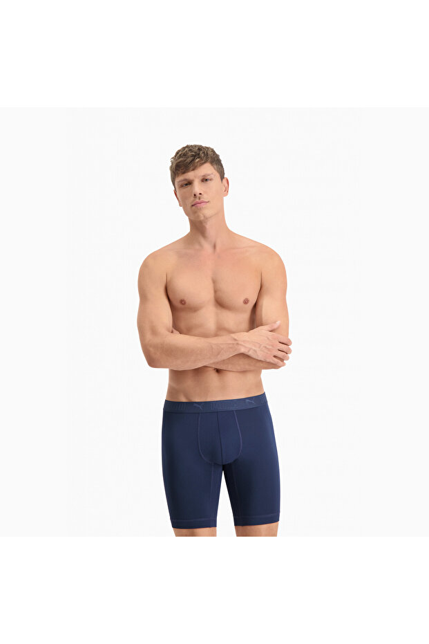 Sport Microfiber Long Boxer 2P Blue