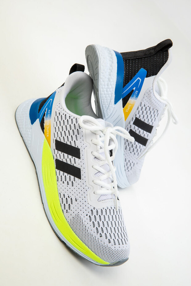 Fehér-szax-sárga férfi tornacipő 20287 - 4