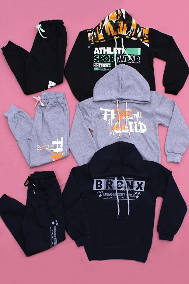 3-Piece BOY HOODED TRACKSUIT SET