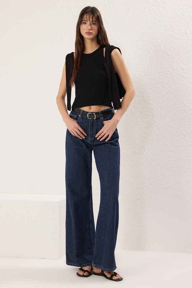 Schwarze Basic-Strickbluse TWOSS25BZ00489 - 2