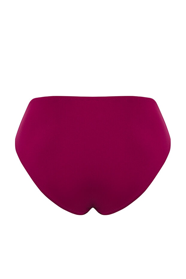 Mürdüm Drapeli Hipster Normal Bel Bikini Altı TBESS24BA00139 - 6