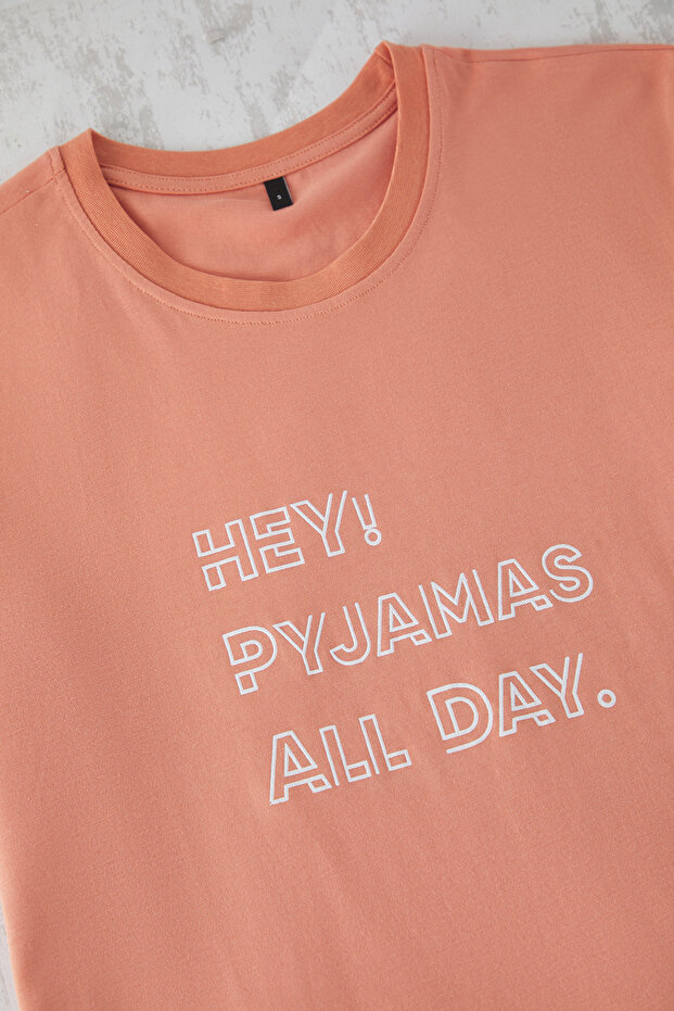 Sada pletených pyžam s oranžovým psem Regular Fit - Tmnss23Pt00000 - 4