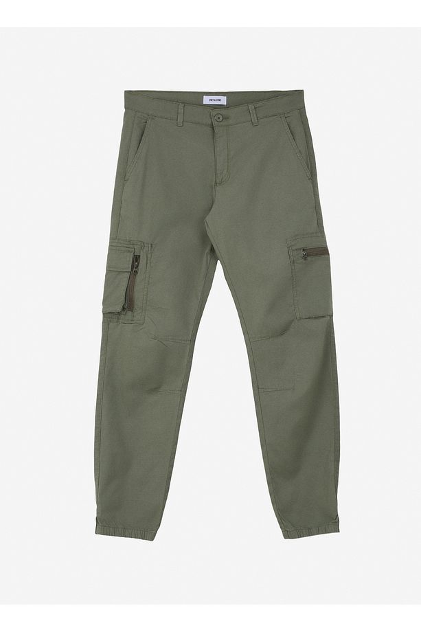 Lastikli Paça Sarı - Yeşil Erkek Kargo Pantolon ONSCAM PAW CARGO CUFF RIBSTOP 0147 - 1