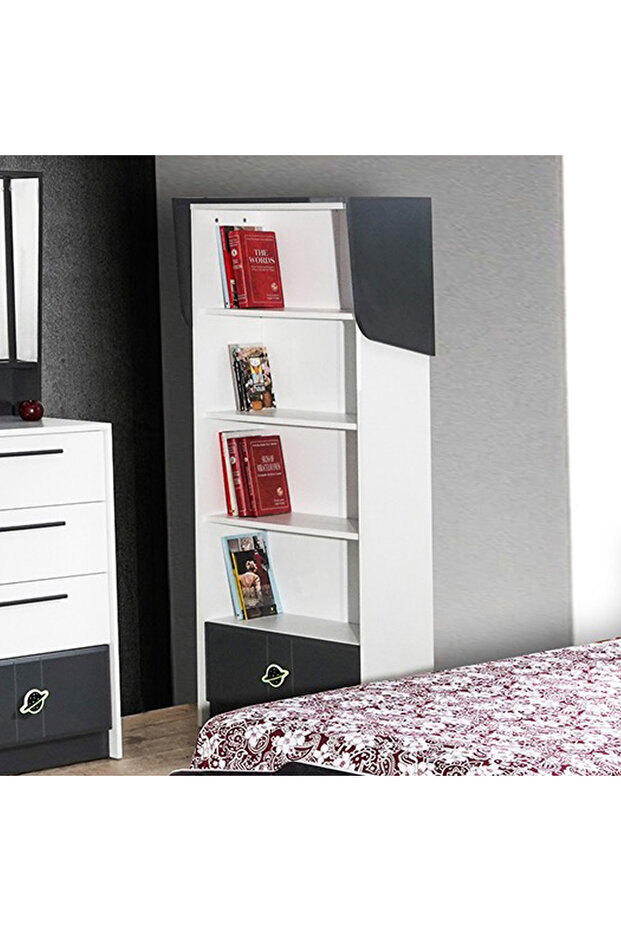 Space Bookcase with Drawer - 1