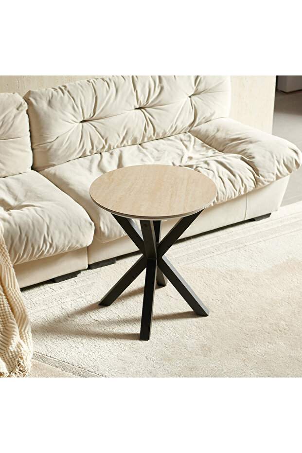 طاولة بيليسيا الدائرية المصنوعة من الحجر المسحوق - 1