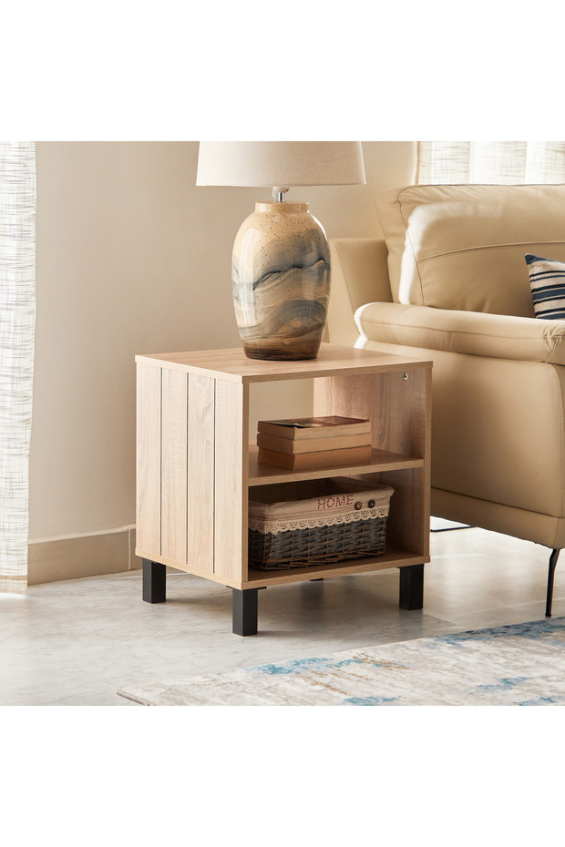 طاولة جانبية مع رف من ادموند - 1