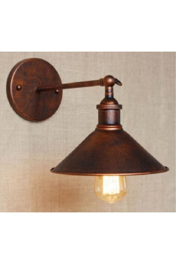 Retro Rustik Bakır Eskime Mafsalı Vintage Aplik - 1