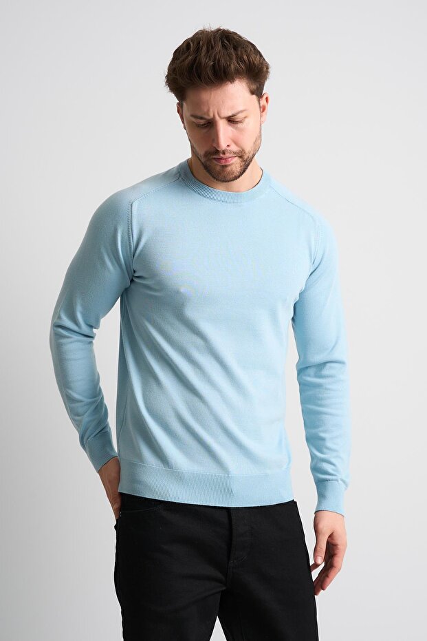 Crew Neck Basic Knitwear Sweater - 4