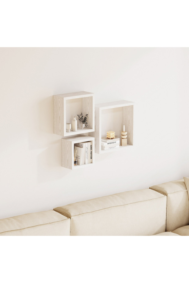 مجموعة رفوف حائط مكونة من 3 قطع من Jazz Cube - 1