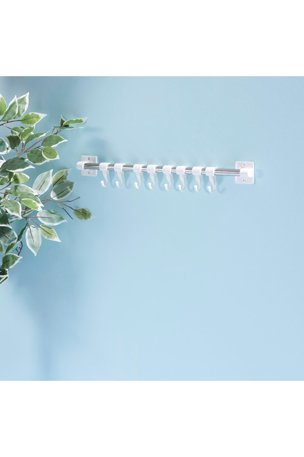 مجموعة خطافات الحائط مع قضيب - 2