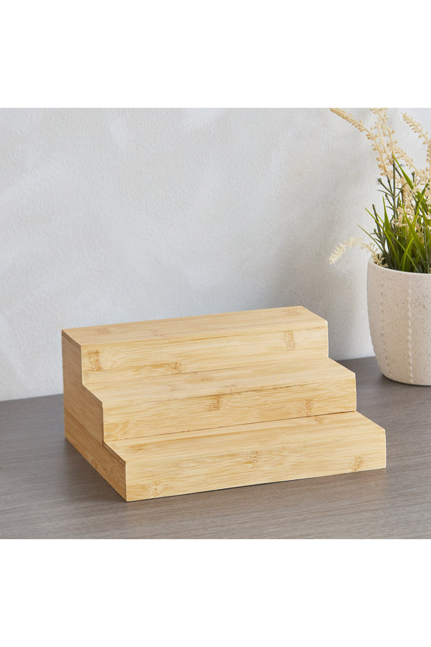 رف توابل من الخيزران بثلاث طبقات - 2