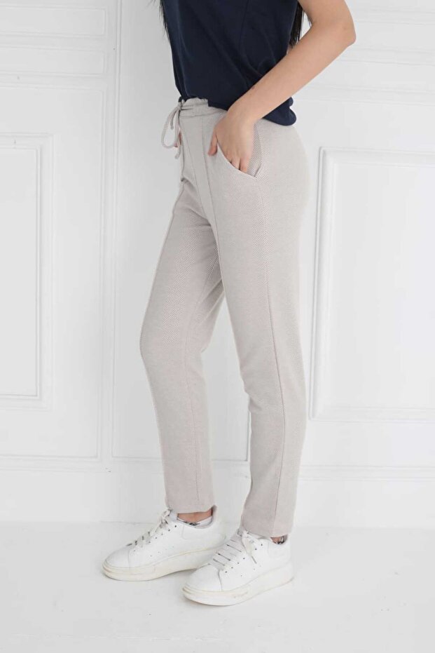 بنطال بنمط سلسلة السمك مع خط حديد - 3