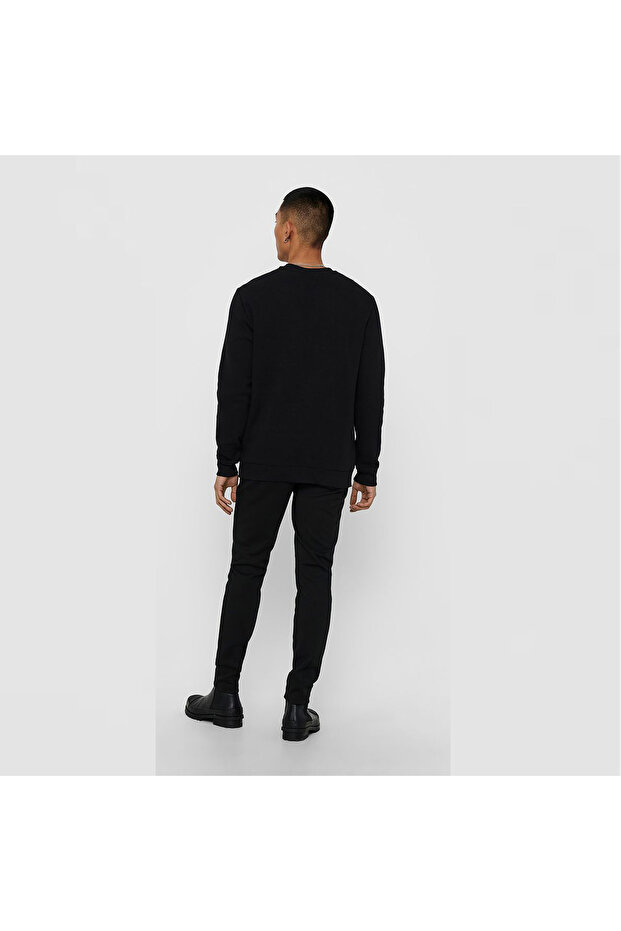 Siyah Erkek Sweatshırt 22018683 - 2