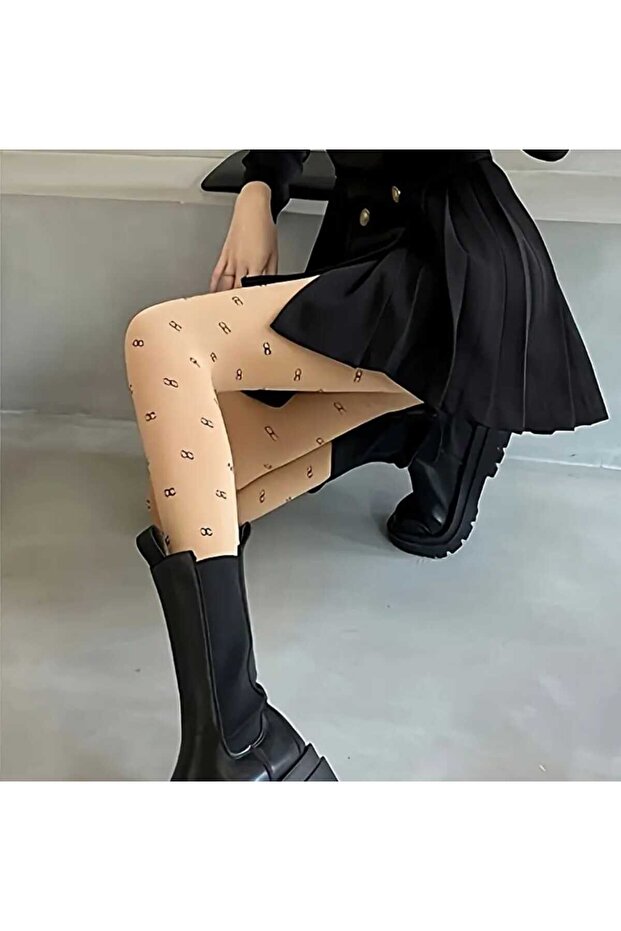 KALIN BASKILI KÜLOTLU ÇORAP - 3