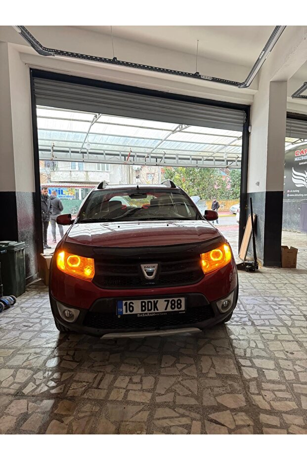 2.5 İNÇ DÜZ Bİ XENON MERCEK KARE MODEL TURUNCU ANGELLİ KAPAK SET - 1