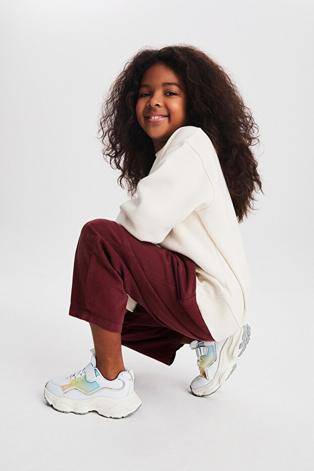 حذاء رياضي أبيض للفتيات من Teide Basic - 1