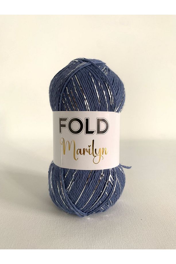 Marilyn Havacı Mavi 1804 Simli Ip Örgü Ipi 100 gram 165 Metre - 1