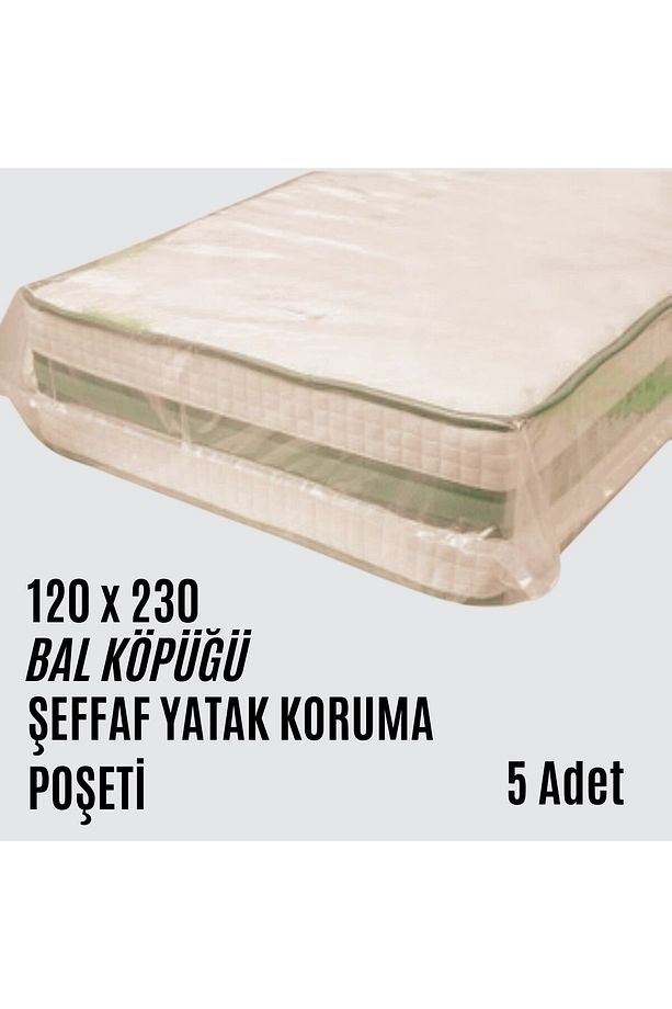 5 Adet 120x230 Tek Kişilik Yatak Koruma Naylonu Taşıma Taşınma Nakliye Saklama Poşeti - 1