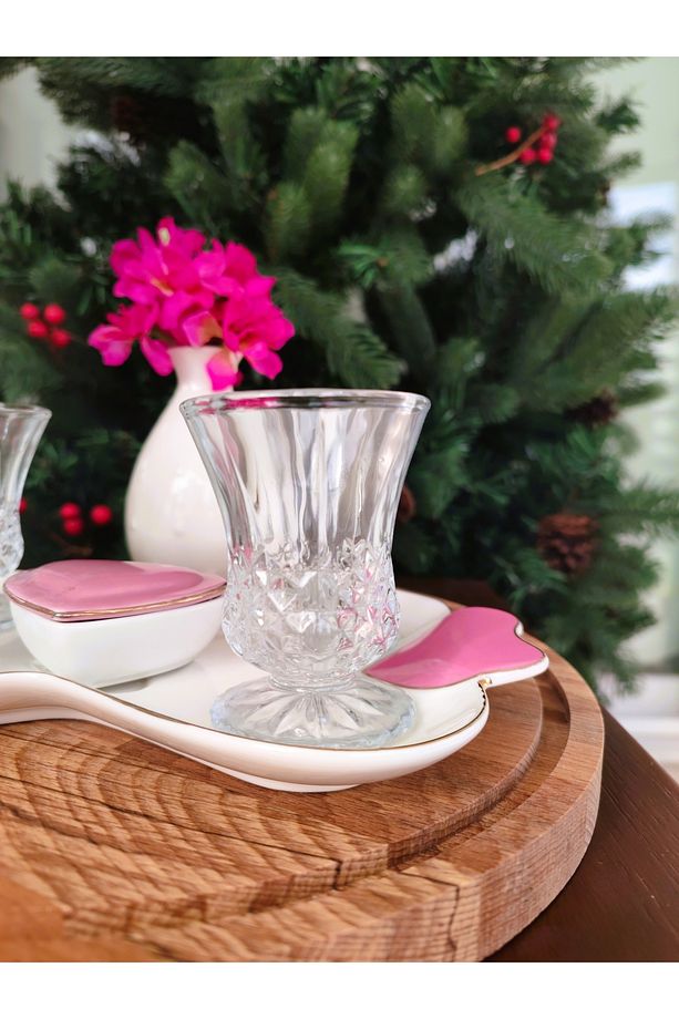 Audrey 4'lü Ayaklı Kahve Yanı Bardağı Seti 55 ml Klasik - 5