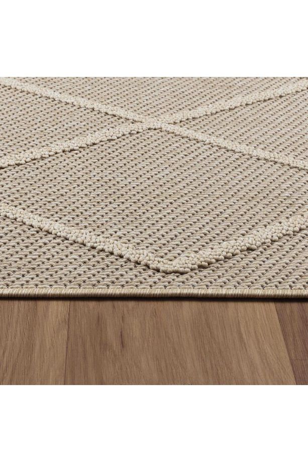İskandinav Tasarım Boho Desenli Bej Halı Salon Halısı Mutfak Halısı Yolluk Paspas Dış Mekan Halısı - 8