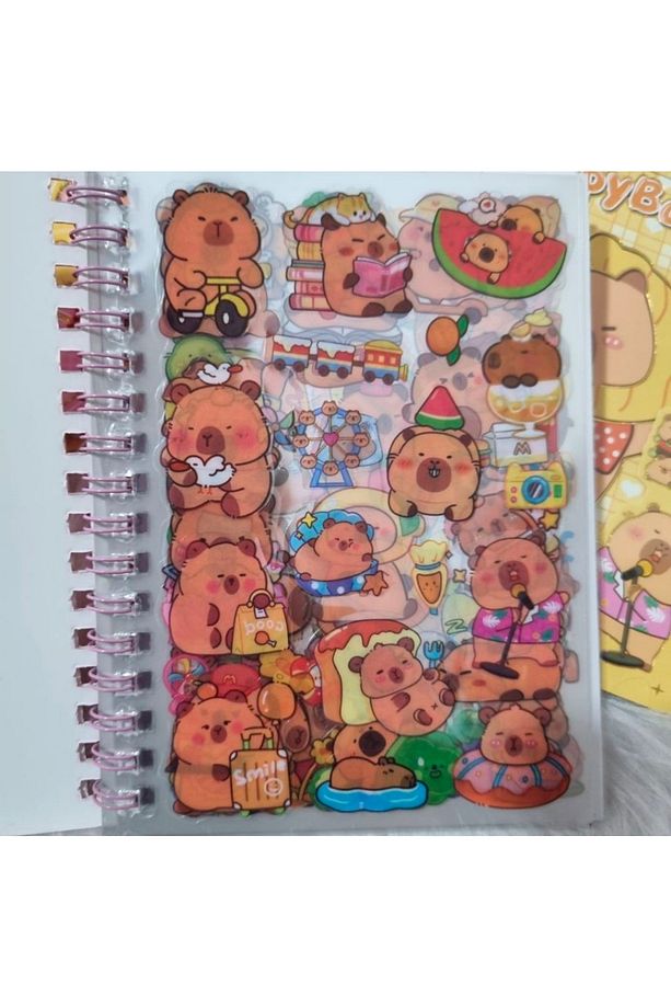 Capybara Kapibara 16 Sayfa 300 Adet Sticker Su Geçirmez ve Opak - 3