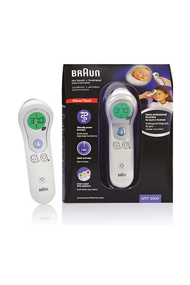 Braun Infrared Fever Thermometer No Touch + Touch Thermometer NTF3000