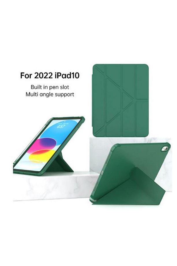 İpad 10. Nesil 2022 10.9” / 11. Nesil A16 2025 11” Uyumlu Kalem Bölmeli Uyku Modlu Akıllı Kılıf - 4