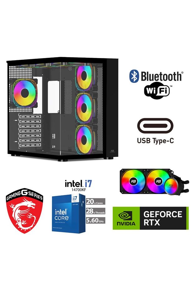 ŞAFAK-DDR5/ 12 GB RTX4070 / İNTEL I7 14700KF / 32 GB Ddr5  Ram / 1 Tb M.2 SSD / Sıvı Sogutmalı - 1