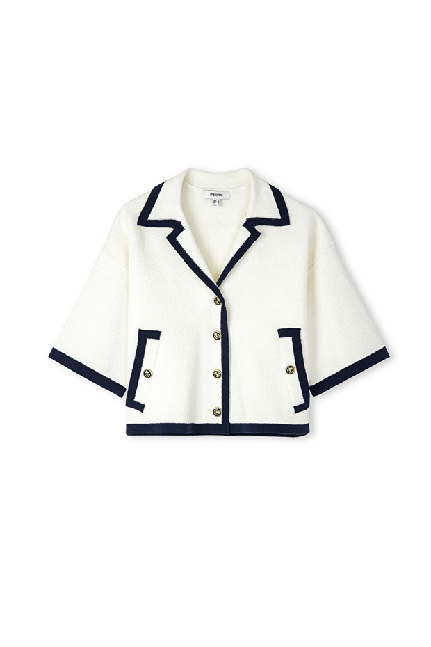 Kontrast biyeli ceket - 3