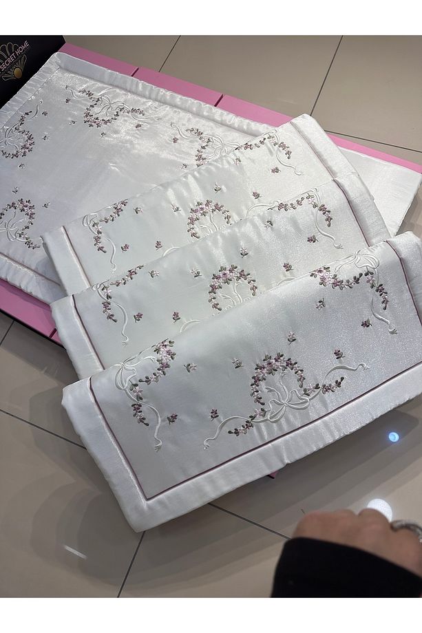 Seccade Ipek Saten Nakış Işlemeli Elyaflı Yeni Seccadeler - 2
