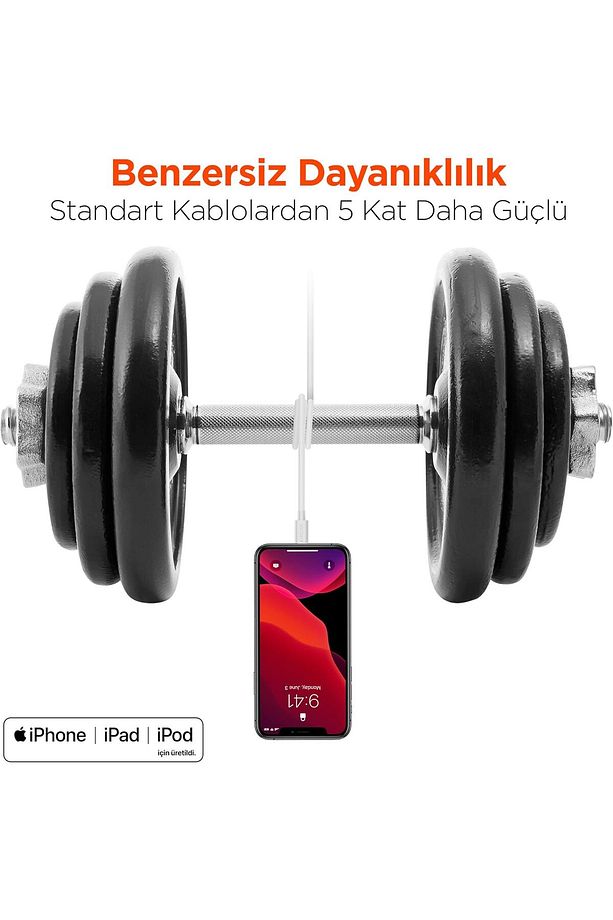 Mfı Lisanslı Lightning Şarj Kablosu 1.2m- Beyaz - 7