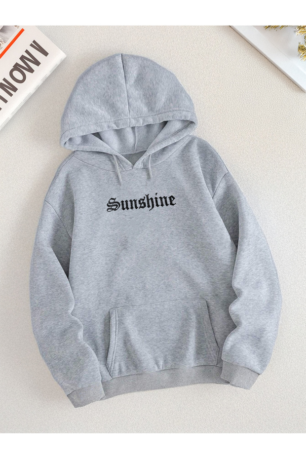 Sunshine Front Printed Casual Hooded Men'S-Women's Sweatshirt