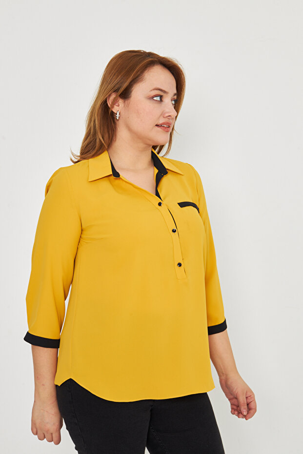 Cep Kapaklı Şık Bluz - 2