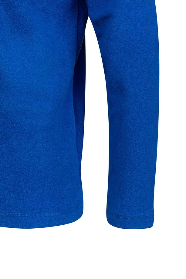 Cedric Erkek Yarım Fermuarlı İnce Polar Sweatshirt Mavi - 4