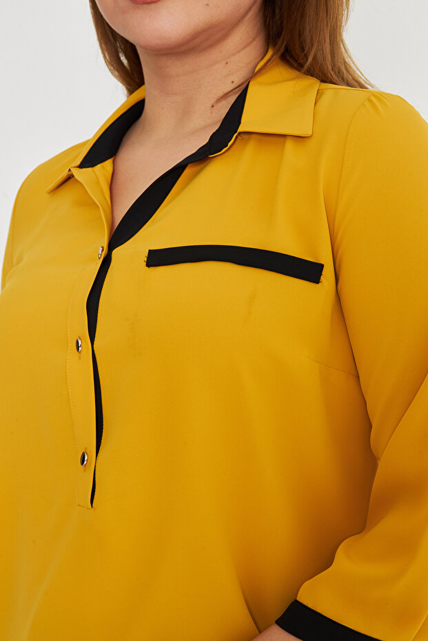 Cep Kapaklı Şık Bluz - 4