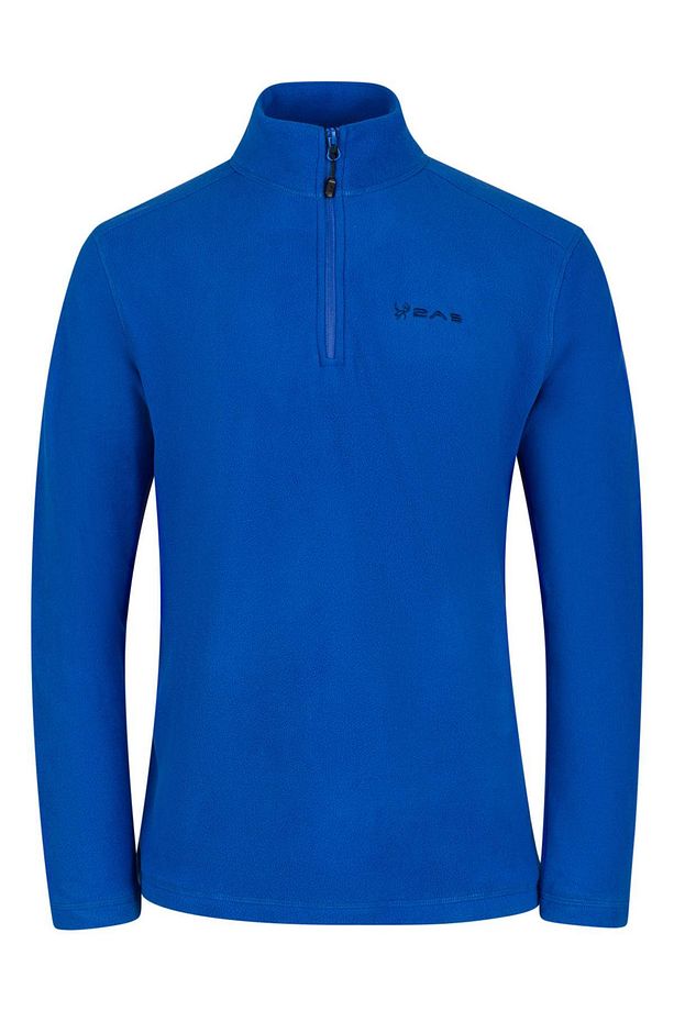 Cedric Erkek Yarım Fermuarlı İnce Polar Sweatshirt Mavi - 1