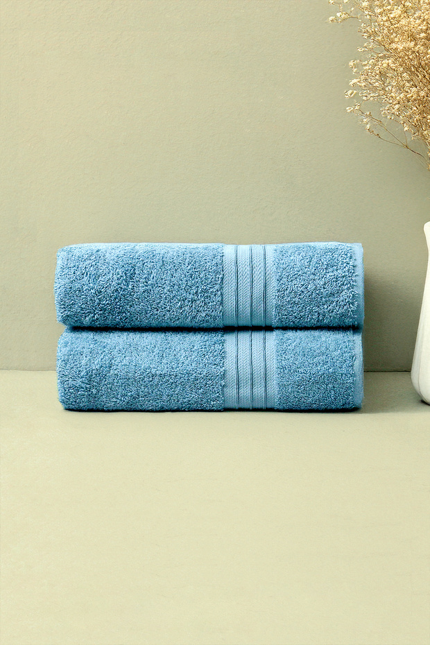 Nora - 2 Pieces 70X140 cm Bath Towel Set 100% Pure Cotton