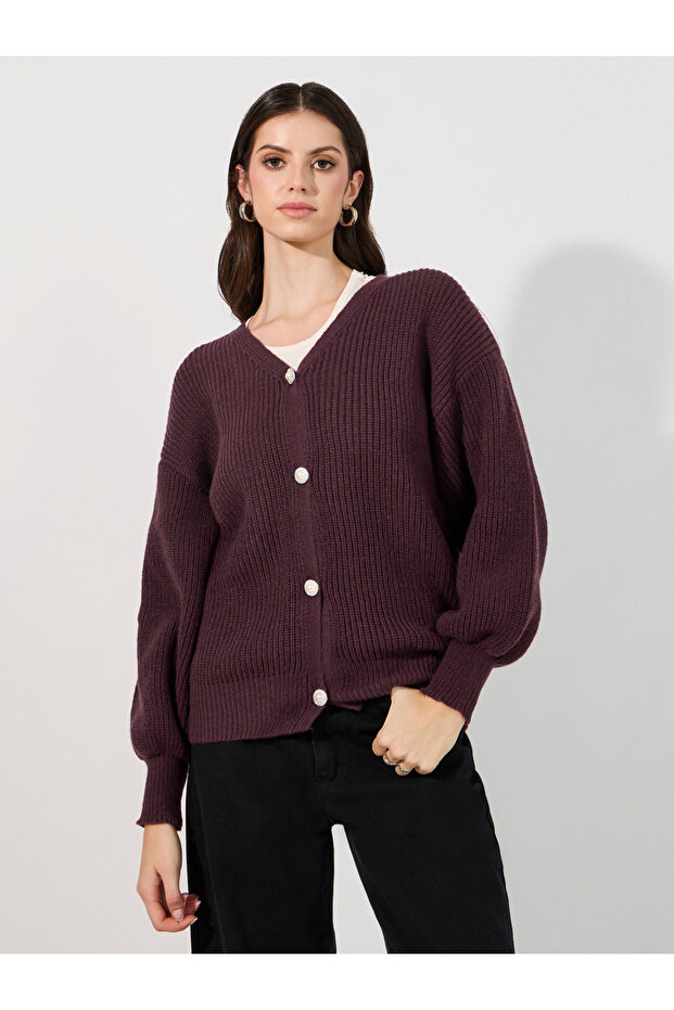 Oversized Longline Buttoned Cardigan