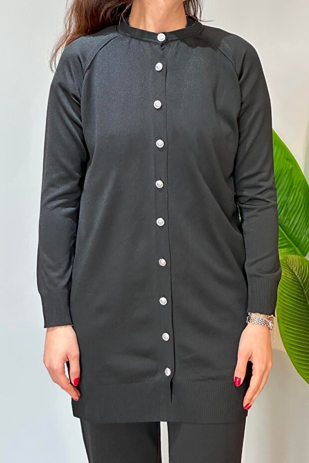 Triko Hırka 01 Siyah - 4