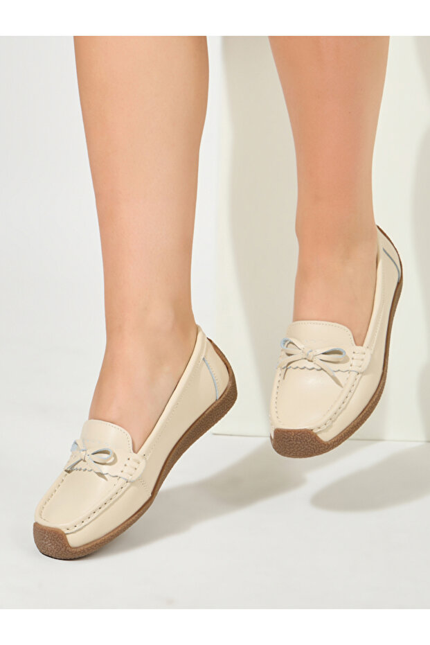 Ribbon Detail Slip On Casual Shoes