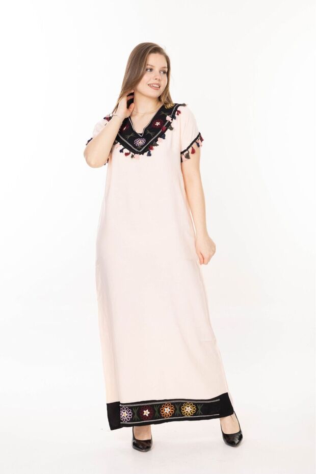 WOMEN'S SHORT SLEEVE SUMMER LONG DRESS