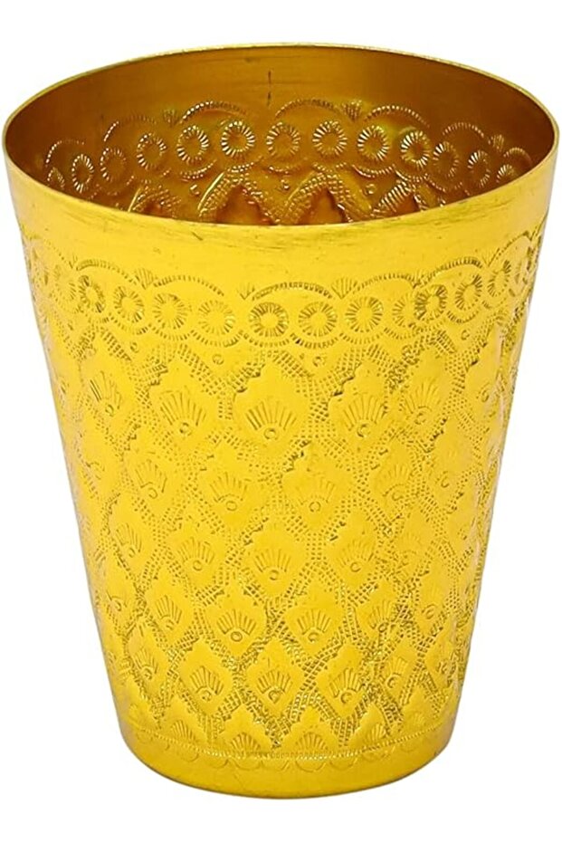 Aluminum Drinking Glasses, Coffee/Tea Cup, Chilling Beer Glass, Gold Color (7x9cm)