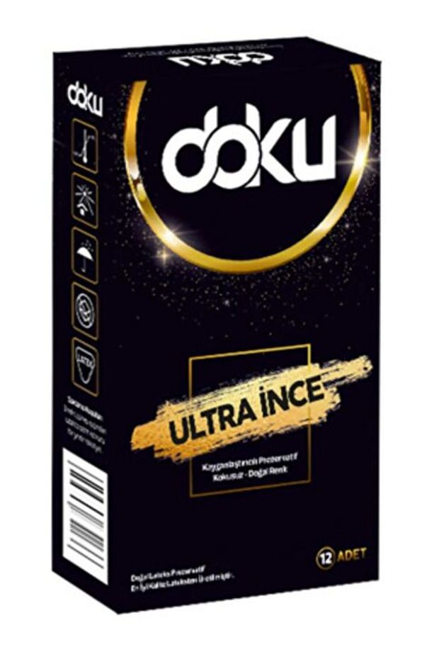 Kayganlaştırıcı Prezervatif Ultra Ince 12 Adet - 1