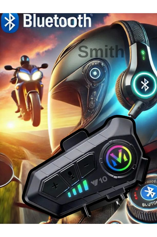 Motosiklet Kask Bluetooth Interkom Intercom Kulaklık Mikrofon-su Geçirmez - 1