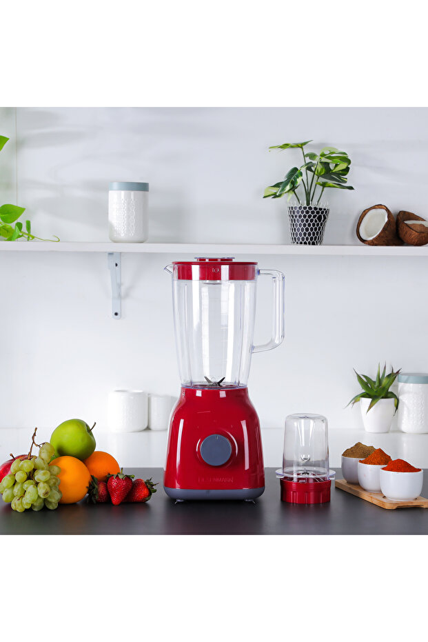 2-in-1 Juicer Blender Chopper Juicer Mixer Set 1.8 L 650 W Omsb2362n Red - 3