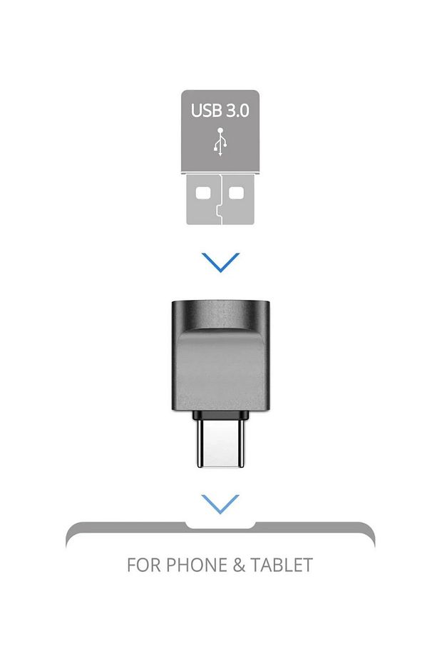 Tüm Type-c Olan Cihazlara Uyumlu Type-c To Usb 3.0 Veri Aktarımı Macbook Flash Bellek Mouse Çevirici - 2