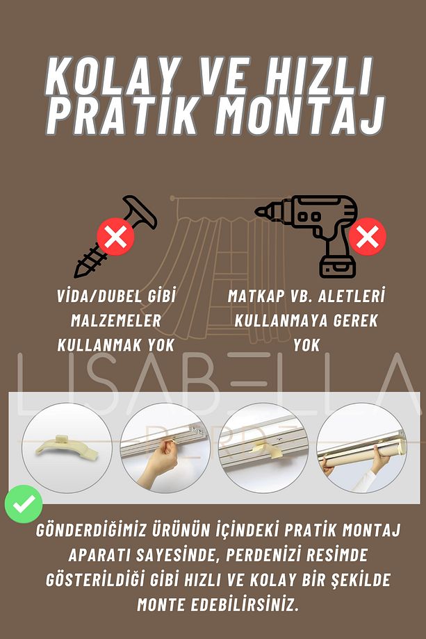 Siyah Lazer Stor Perde - Zerda - 6