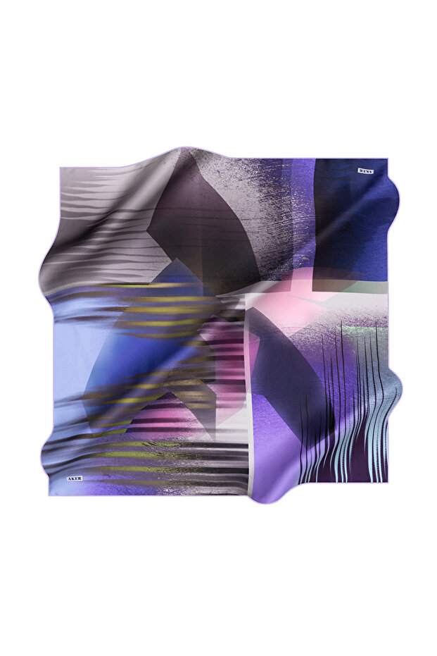 İpek Krep Saten Eşarp - 1