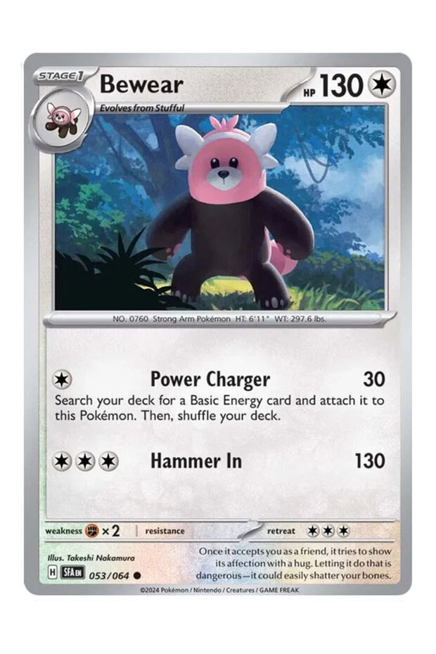 - Bewear Reverse Holo Game Card 53/64 (Licensed - Common)