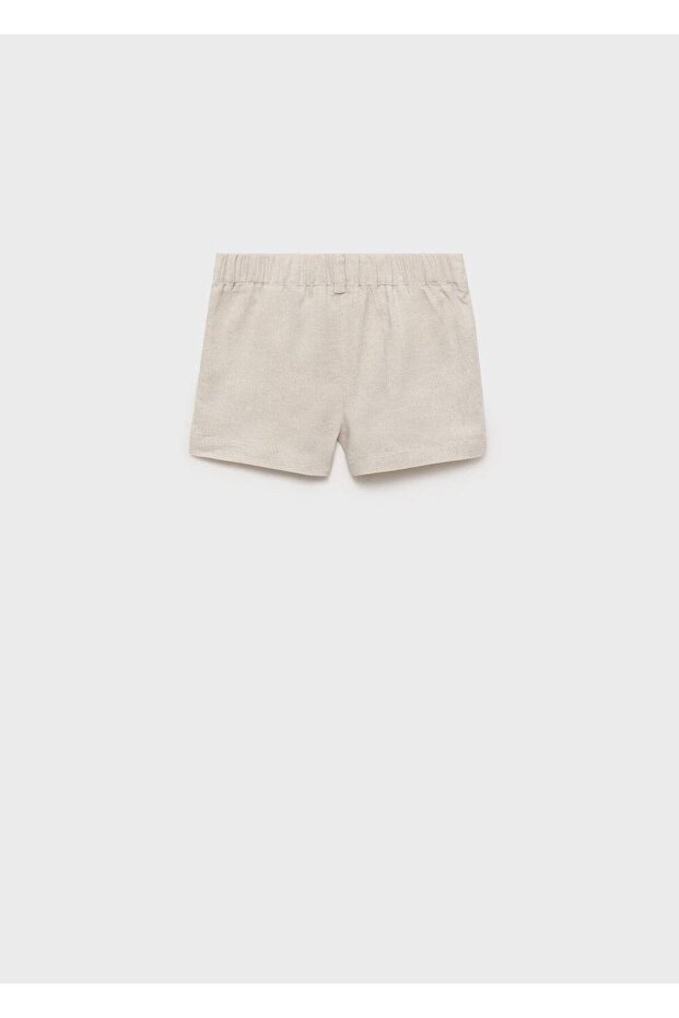 Keten karışımlı bermuda şort - 2